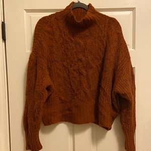 Express Cropped Mockneck Sweater